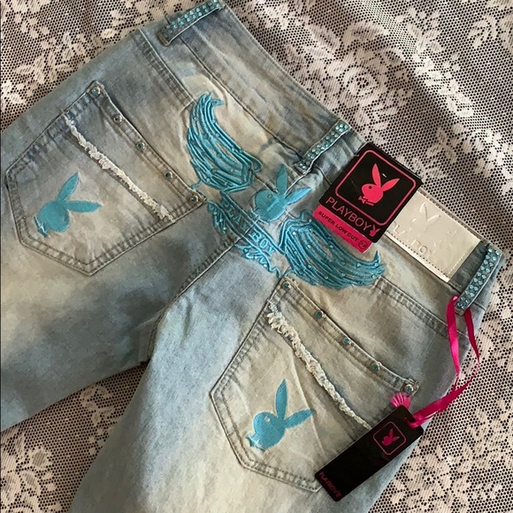 PLAYBOY Denim - New PLAYBOY EMBROIDERED supreme Skinny DENIM JEANS